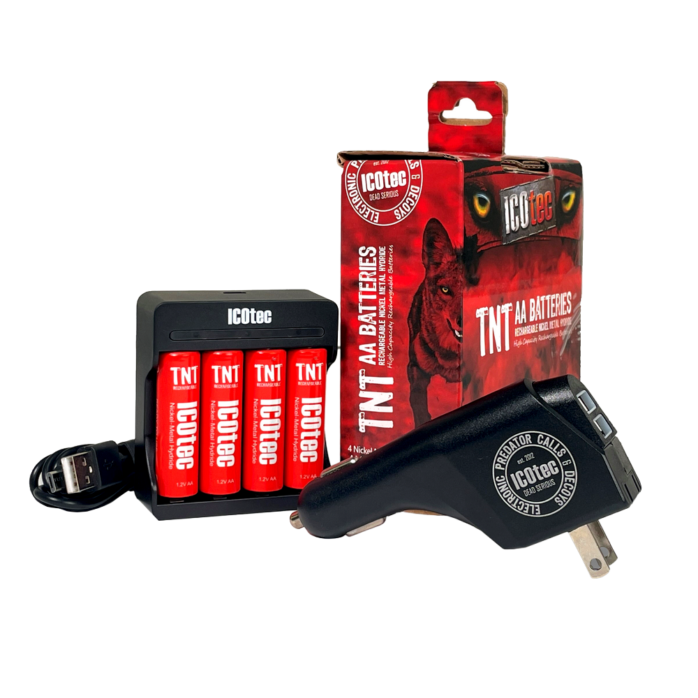 ICOtec® TNT AA Rechargeable Battery Kit