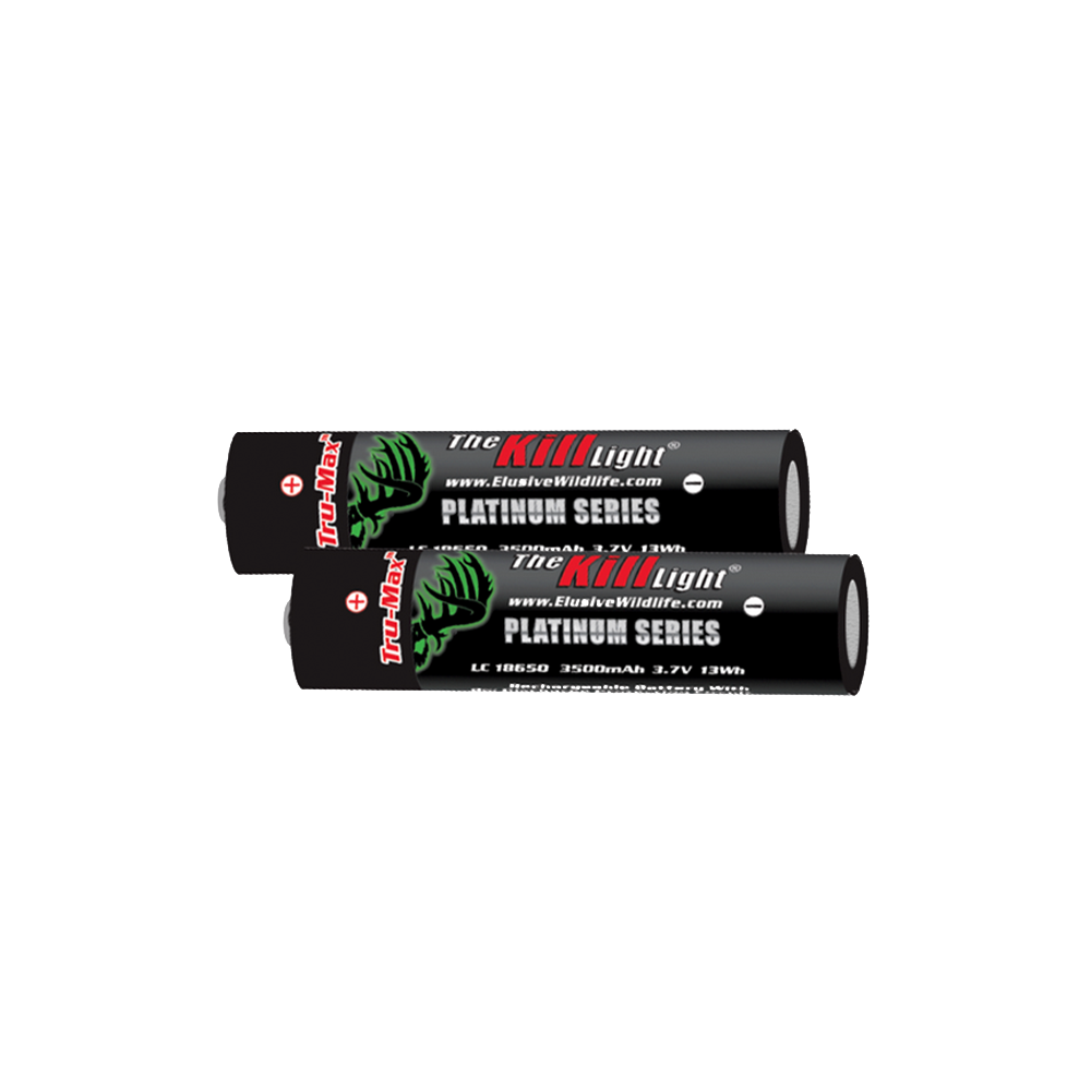 Kill Light Battery-TRU-MAX-Platinum Series 18650 3500mAh Rechargeable Batteries, 2 Pack