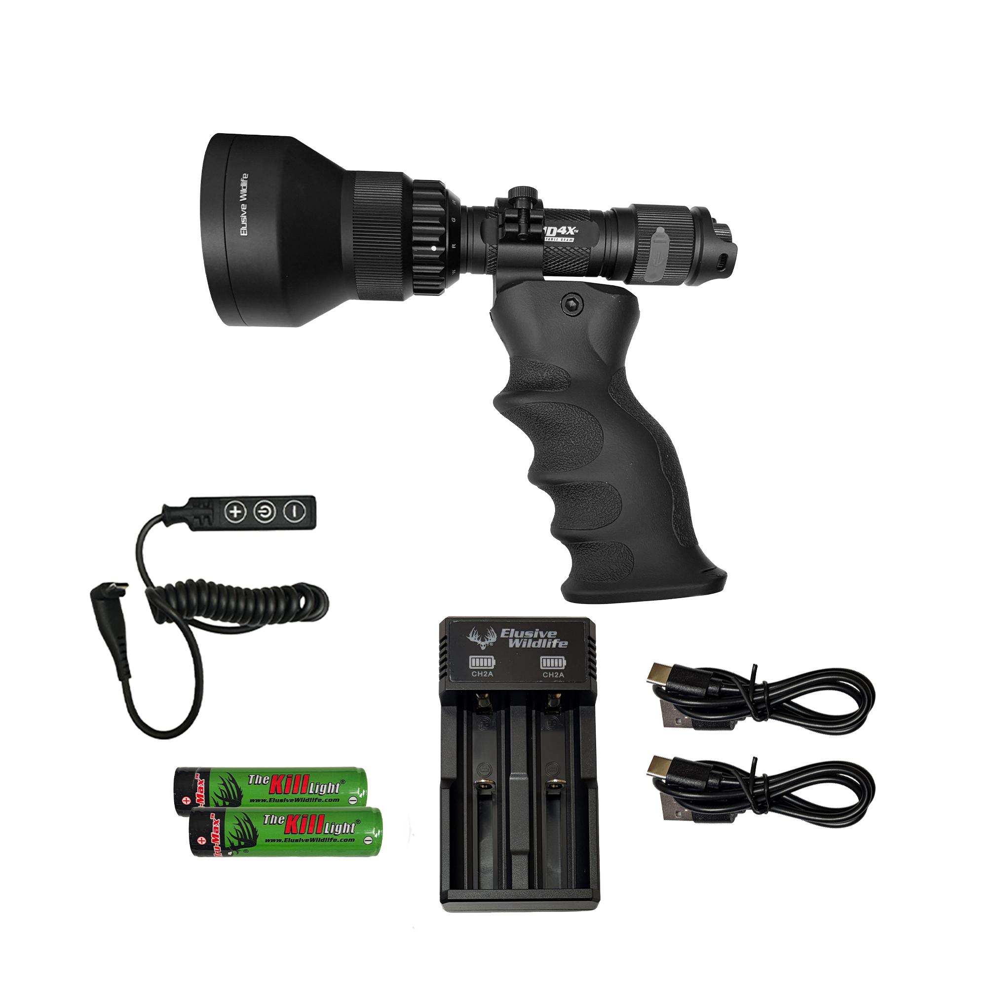 Elusive Wildlife HD4X Spotlight Package Extreme Distance Zoom Focus with Multi Color LED Technology
